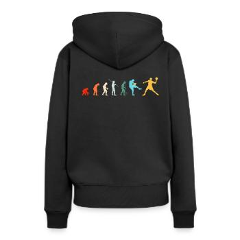 Evolution Dodgeball Team Team Cadeau - Sweat à capuche Premium bio Femme - noir - Dos - Julia (174cm)