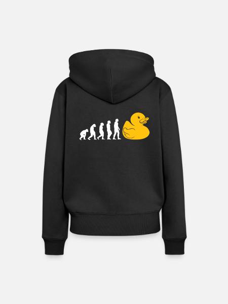Evolution Gummiente Geschenk - Frauen Premium Bio Hoodie - Schwarz