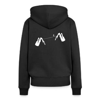 Slackline Gift Montagnes - Sweat à capuche Premium bio Femme - noir - Dos - Julia (174cm)