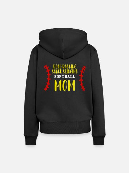 Softball Mom Shirt Geschenk - Frauen Premium Bio Hoodie - Schwarz