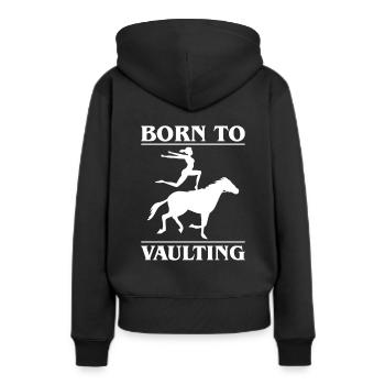 Né de chevaux voûtés Voltagieren Chemise - Sweat à capuche Premium bio Femme - noir - Dos - Julia (174cm)