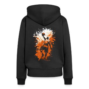 Basketball player - Women’s Premium Organic Hoodie - black - Back - Julia (174cm)