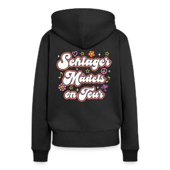 Schlager Mädels On Tour Schlager Party Team - Frauen Premium Bio Hoodie - Schwarz - Hinten - Julia (174cm)