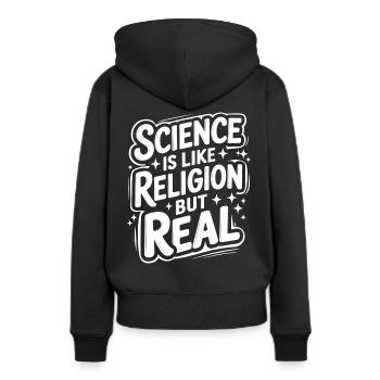 Atheismus Atheist Anti-Religion Agnostiker - Frauen Premium Bio Hoodie - Schwarz - Hinten - Julia (174cm)