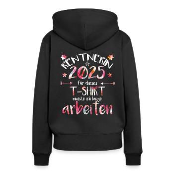 Rentnerin 2025 Geschenk Rente Urlaub für immer - Frauen Premium Bio Hoodie - Schwarz - Hinten - Julia (174cm)