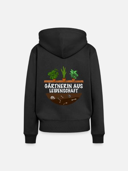 Gärtnerin aus Leidenschaft - Frauen Premium Bio Hoodie - Schwarz