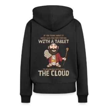 Support technique de l'administrateur de Moses Cloud Tablet Server - Sweat à capuche Premium bio Femme - noir - Dos - Julia (174cm)