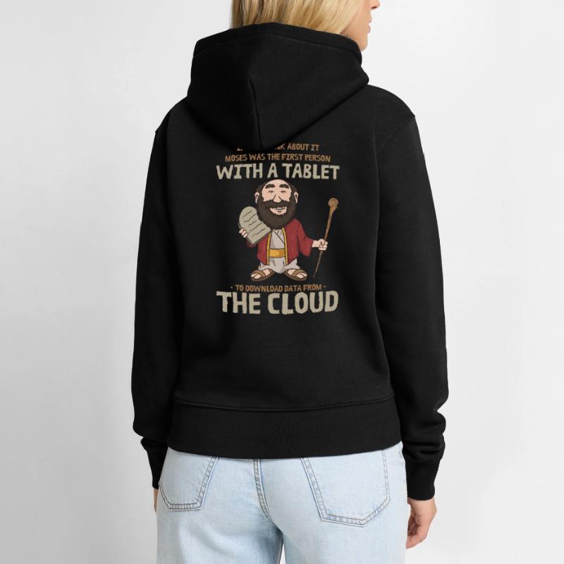 Moses Cloud Tablet Server Admin Tech Support Frauen Premium Bio Hoodie