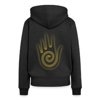 Navajo Hopi Native American Spirale à la main - Sweat à capuche Premium bio Femme - noir - Dos - Julia (174cm)