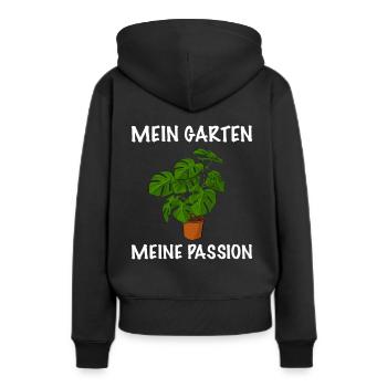 Gärtnerin Pflanzen Passion - Frauen Premium Bio Hoodie - Schwarz - Hinten - Julia (174cm)