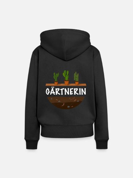 Gärtnerin - Frauen Premium Bio Hoodie - Schwarz