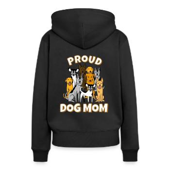 Hunde Mama - Frauen Premium Bio Hoodie - Schwarz - Hinten - Julia (174cm)