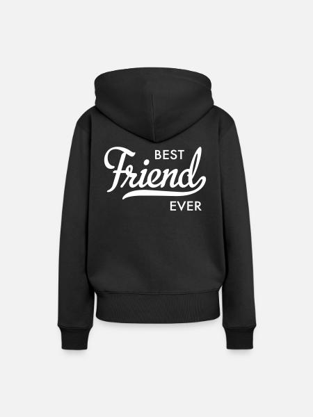 Freund - Frauen Premium Bio Hoodie - Schwarz