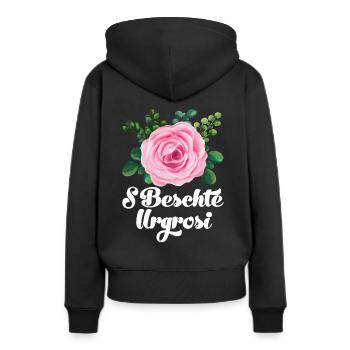 S beschte Urgrosi Uroma Schweiz Lieblingsoma Oma - Frauen Premium Bio Hoodie - Schwarz - Hinten - Julia (174cm)