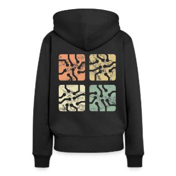 Ingénieur en électronique - Sweat à capuche Premium bio Femme - noir - Dos - Julia (174cm)