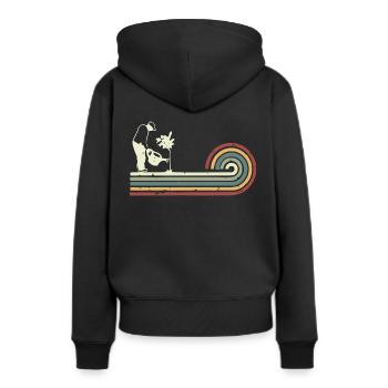 Jardinier rétro - Jardinier - Jardinier - - Sweat à capuche Premium bio Femme - noir - Dos - Julia (174cm)