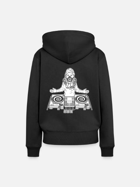 Tekno 23 Turntable - Frauen Premium Bio Hoodie - Schwarz