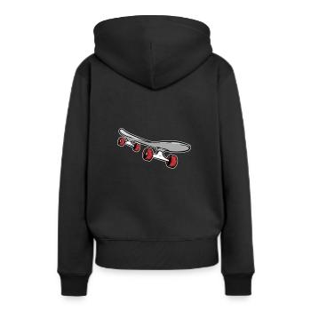 Skateboard Skateboard - Sweat à capuche Premium bio Femme - noir - Dos - Julia (174cm)