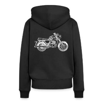 MZ TS 250/1 - Ostalgie - Sweat à capuche Premium bio Femme - noir - Dos - Julia (174cm)