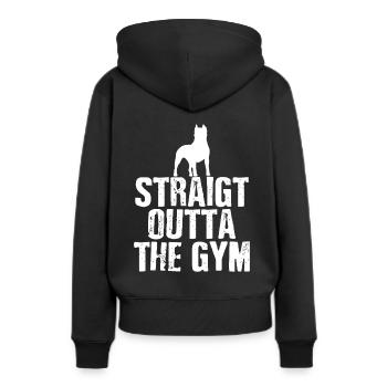 Pitbull Gym Power et Grace Conception athlétique - Sweat à capuche Premium bio Femme - noir - Dos - Julia (174cm)