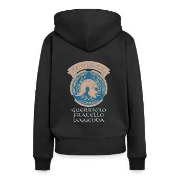 SPQR Légionnaire romain - Sweat à capuche Premium bio Femme - noir - Dos - Julia (174cm)