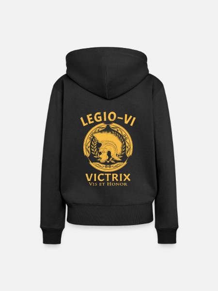 Legio VI Victrix - Frauen Premium Bio Hoodie - Schwarz