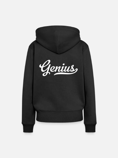 genius - Frauen Premium Bio Hoodie - Schwarz
