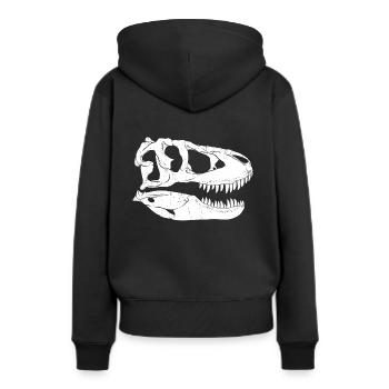 Fossile de Tarbosaurus - Sweat à capuche Premium bio Femme - noir - Dos - Julia (174cm)