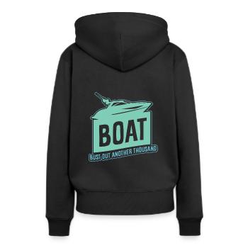 Voilier de bateau de plaisance - Sweat à capuche Premium bio Femme - noir - Dos - Julia (174cm)