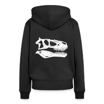 Crâne fossile de Daspletosaurus - Sweat à capuche Premium bio Femme - noir - Dos - Julia (174cm)