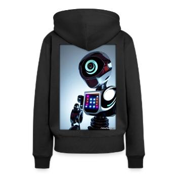 Robot Future Technology Science Android - Sweat à capuche Premium bio Femme - noir - Dos - Julia (174cm)