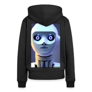 Robot Future Technology Science Android - Sweat à capuche Premium bio Femme - noir - Dos - Julia (174cm)