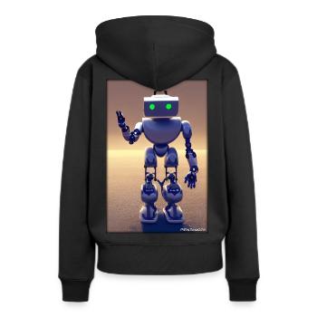 Robot Future Technology Science Android - Sweat à capuche Premium bio Femme - noir - Dos - Julia (174cm)