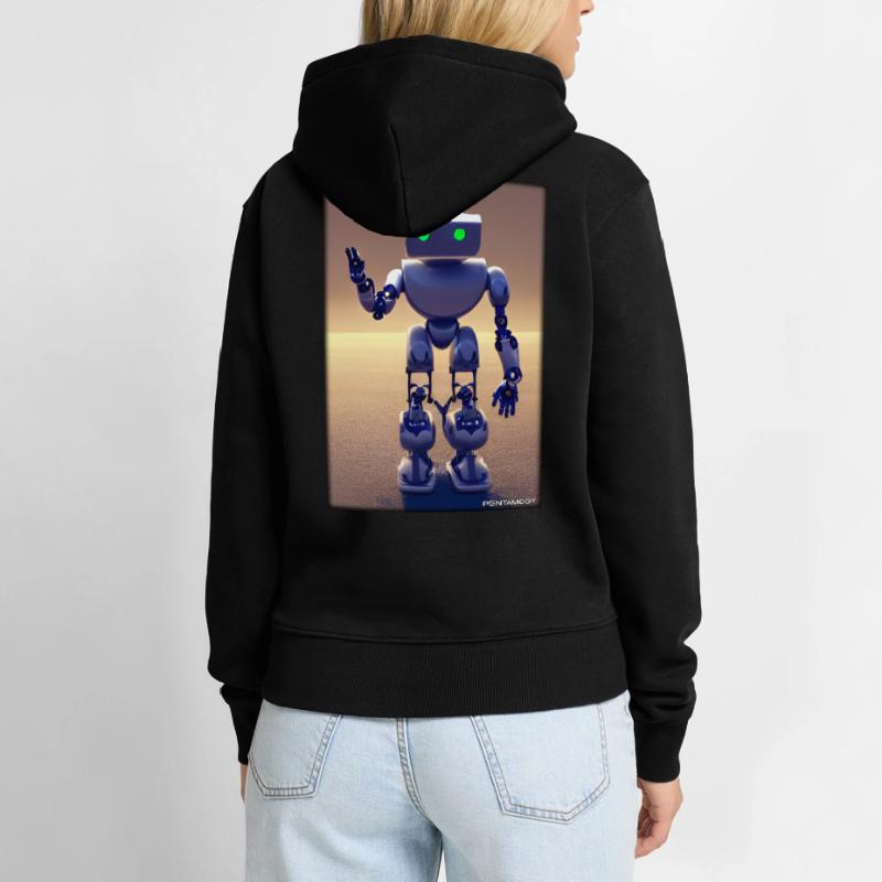 Robot Future Technology Science Android Sweat à capuche Premium bio Femme