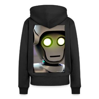 Robot Future Technology Science Android - Sweat à capuche Premium bio Femme - noir - Dos - Julia (174cm)