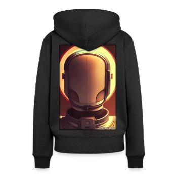 Robot Future Technology Science Android - Sweat à capuche Premium bio Femme - noir - Dos - Julia (174cm)