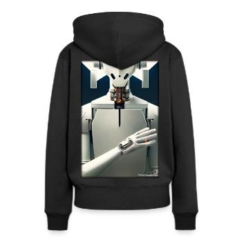 Robot Future Technology Science Android - Sweat à capuche Premium bio Femme - noir - Dos - Julia (174cm)