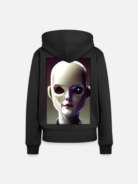 Roboter Zukunft Technik Wissenschaft Android - Frauen Premium Bio Hoodie - Schwarz