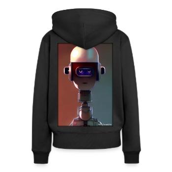 Robot Future Technology Science Android - Sweat à capuche Premium bio Femme - noir - Dos - Julia (174cm)