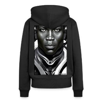Cyborg Man Future Sci-Fi Machine Technology - Sweat à capuche Premium bio Femme - noir - Dos - Julia (174cm)