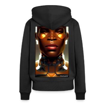 Cyborg Man Future Sci-Fi Machine Technology - Sweat à capuche Premium bio Femme - noir - Dos - Julia (174cm)