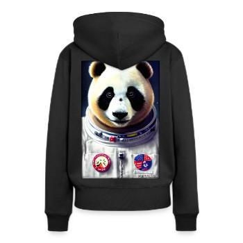 Panda Bear Panda Astronaut Future Sci-Fi Technology - Sweat à capuche Premium bio Femme - noir - Dos - Julia (174cm)