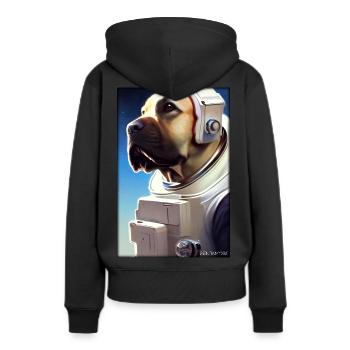 Dog Pet Astronaut Future Sci-Fi Technology - Sweat à capuche Premium bio Femme - noir - Dos - Julia (174cm)