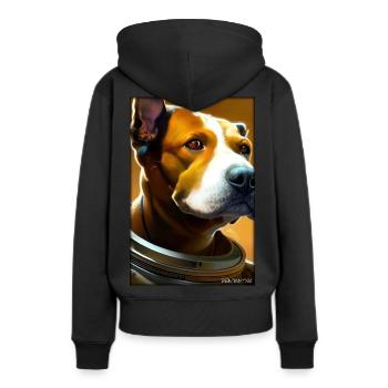 Dog Pet Astronaut Future Sci-Fi Technology - Sweat à capuche Premium bio Femme - noir - Dos - Julia (174cm)