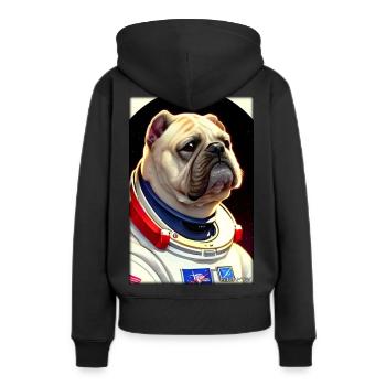 Dog Pet Astronaut Future Sci-Fi Technology - Sweat à capuche Premium bio Femme - noir - Dos - Julia (174cm)