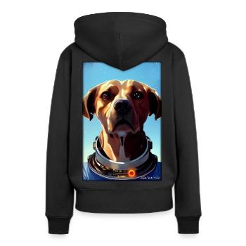 Dog Pet Astronaut Future Sci-Fi Technology - Sweat à capuche Premium bio Femme - noir - Dos - Julia (174cm)
