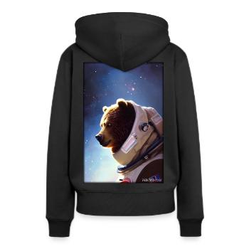 Bear Wildlife Astronaut Future Sci-Fi Technology - Sweat à capuche Premium bio Femme - noir - Dos - Julia (174cm)