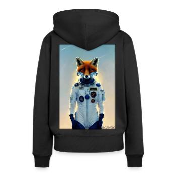 Fox Wildlife Astronaut Future Sci-Fi Technology - Sweat à capuche Premium bio Femme - noir - Dos - Julia (174cm)
