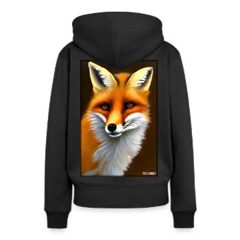 Fuchs Tierwelt Waldtier Tiere Wildnis - Frauen Premium Bio Hoodie - Schwarz - Hinten - Julia (174cm)