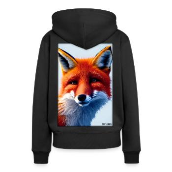 Fuchs Tierwelt Waldtier Tiere Wildnis - Frauen Premium Bio Hoodie - Schwarz - Hinten - Julia (174cm)